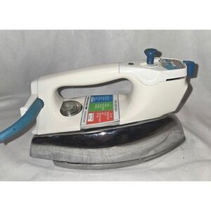 Vintage Hamilton Beach Scovill Steam & Dry No Scorch Blue Cord 1977 Clothes Iron